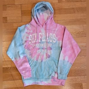 Infinity Georgia Six Flags Hoodie Sweatshirt Pink Blue Size S